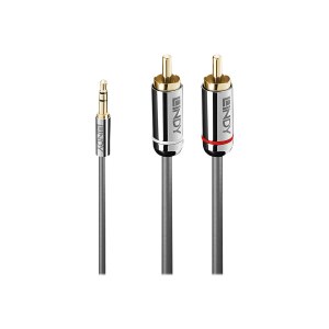 Lindy Cromo Line - Audio-Adapter - RCA x 2 männlich zu mini-phone stereo 3.5 mm männlich
