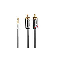 Lindy Cromo Line - Audio-Adapter - RCA x 2 männlich zu mini-phone stereo 3.5 mm männlich