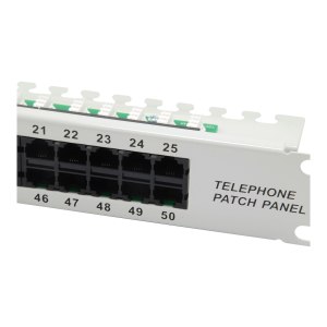 equip Pro ISDN - Patch Panel - CAT 3 - RJ-45 X 50 - Hellgrau - 1U - 48.3 cm (19")