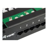 Equip 125298 - RJ-45 - Cat3 - Nero - Montaggio a rack - 1U - CE