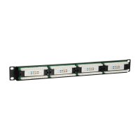 equip Pro - Patch Panel - CAT 5e - RJ-45 X 24 - Schwarz - 1U - 48.3 cm (19")