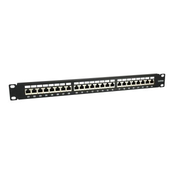 equip Pro - Patch Panel - CAT 6a - RJ-45 X 24 - Schwarz - 1U - 48.3 cm (19")