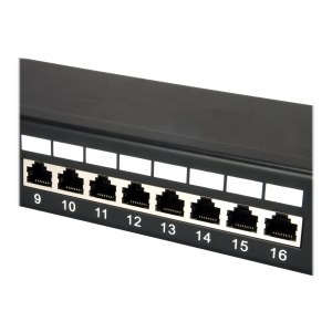 equip Pro - Patch Panel - CAT 5e - RJ-45 X 24 - Schwarz - 1U - 48.3 cm (19")