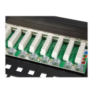 equip Pro - Patch Panel - CAT 5e - RJ-45 X 24 - Schwarz - 1U - 48.3 cm (19")