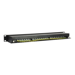 equip Pro - Patch Panel - CAT 5e - RJ-45 X 24 - Schwarz - 1U - 48.3 cm (19")