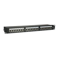 equip Pro - Patch Panel - CAT 5e - RJ-45 X 24 - Schwarz - 1U - 48.3 cm (19")