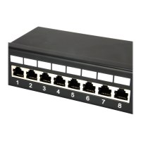 equip Pro - Patch Panel - CAT 5e - RJ-45 X 24 - Schwarz - 1U - 48.3 cm (19")