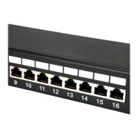 equip Pro - Patch Panel - CAT 5e - RJ-45 X 24 - Schwarz - 1U - 48.3 cm (19")