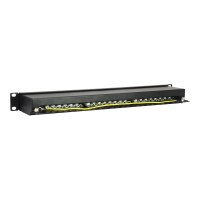 equip Pro - Patch Panel - CAT 5e - RJ-45 X 24 - Schwarz - 1U - 48.3 cm (19")