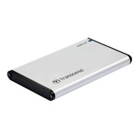 Transcend StoreJet 25S3 - Enclosure HDD/SSD - 2.5" - Serial ATA III - 6 Gbit/s - Collegamento del dispositivo USB - Argento