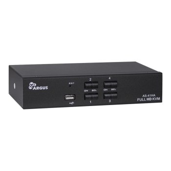 Inter-Tech Argus KVM AS-41HA - KVM-/Audio-Switch - 4 x KVM/Audio