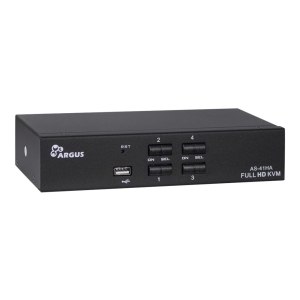 Inter-Tech Argus KVM AS-41HA - KVM-/Audio-Switch - 4 x...