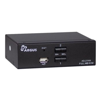 Inter-Tech Argus KVM AS-21HA - KVM-/Audio-Switch - 2 x KVM/Audio