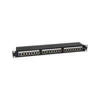 Digital Data Communications Patchpanel 24x RJ45 Cat6 19" 1HE grau - 24-port - Rj-45