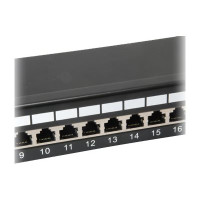 Digital Data Communications Patchpanel 24x RJ45 Cat6 19" 1HE grau - 24-port - Rj-45