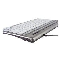 Bakker S-board 840 - Mini - Cablato - USB - QWERTY - Grigio