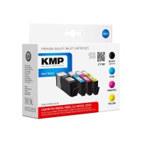 KMP 1576,0205 - Compatibile - Nero - Ciano - Magenta - Giallo - Canon - Multi pack - Canon Pixma TR 7500 series Canon Pixma TR 7550 Canon Pixma TR 8500 series Canon Pixma TR 8550... - 4 pezzo(i)