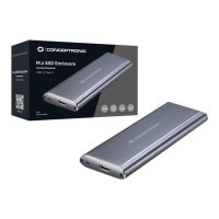 Conceptronic HDE01G - Alloggiamento SSD - M.2 - M.2 - SATA - Seriale ATA II - Serial ATA III - 10 Gbit/s - Collegamento del dispositivo USB - Grigio