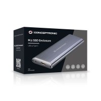 Conceptronic HDE01G - Alloggiamento SSD - M.2 - M.2 - SATA - Seriale ATA II - Serial ATA III - 10 Gbit/s - Collegamento del dispositivo USB - Grigio