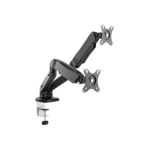 ICY BOX IB-MS304-T - Stand (2 articulating arms, 2 VESA adapters, desk clamp base, grommet-mount base)