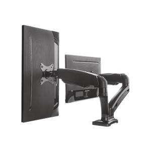 ICY BOX IB-MS304-T - Stand (2 articulating arms, 2 VESA adapters, desk clamp base, grommet-mount base)