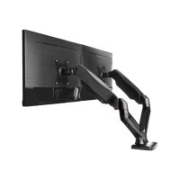 ICY BOX IB-MS304-T - Stand (2 articulating arms, 2 VESA adapters, desk clamp base, grommet-mount base)