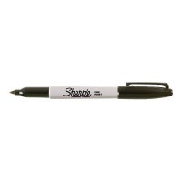 Dymo Sharpie Fine Point - Marker - permanent - Schwarz - farbstoffbasierte Tinte - 0.9 mm - fein (Packung mit 2)