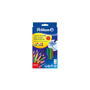 Pelikan 700672. Menge pro Packung: 12 Stück(e), Schreibfarben: Schwarz, Blau, Braun, Grün, Hellblau, Hellgrün, Orange, Pfirsich, Pink, Rot, Violett, Gelb, Material: Holz. Verpackungsart: Karton mit Aufhänger