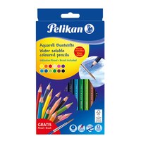 Pelikan 700672. Menge pro Packung: 12 Stück(e), Schreibfarben: Schwarz, Blau, Braun, Grün, Hellblau, Hellgrün, Orange, Pfirsich, Pink, Rot, Violett, Gelb, Material: Holz. Verpackungsart: Karton mit Aufhänger