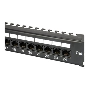 equip Pro - Patch Panel - CAT 6 - RJ-45 X 24 - Schwarz -...