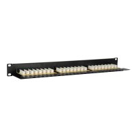 equip Pro - Patch Panel - CAT 6 - RJ-45 X 24 - Schwarz - 1U - 48.3 cm (19")