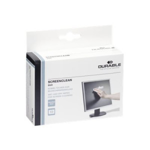 Durable Screenclean Duo - Bianco - Scatola