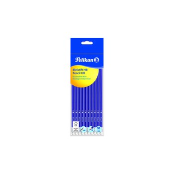 Pelikan 811132 - Weich - Schwarz - 10 Stück(e) - Bleistift HBE - sechskant i.10er Polybag FSC