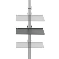 TECHly ICA-TR32 - Befestigungskit (Regal, Boden-zu-Decke-Befestigung, VESA-Halterung) - für Flachbildschirm - Aluminium - schwarz und grau - Bildschirmgröße: 94-177.8 cm (37"-70")