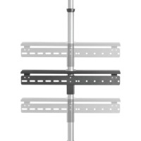 TECHly ICA-TR32 - Befestigungskit (Regal, Boden-zu-Decke-Befestigung, VESA-Halterung) - für Flachbildschirm - Aluminium - schwarz und grau - Bildschirmgröße: 94-177.8 cm (37"-70")