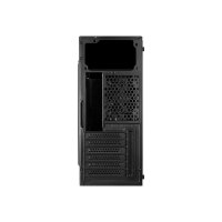 AeroCool Streak - Tower - ATX - Seitenteil mit Fenster (Acryl) - keine Spannungsversorgung (ATX) - Schwarz - USB/Audio