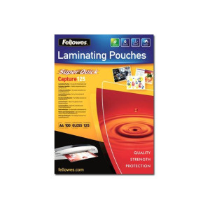 Fellowes Laminating Pouches SuperQuick Capture 125 micron