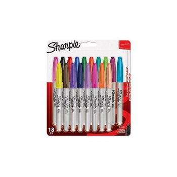 Sharpie Fine. Menge pro Packung: 18 Stück(e), Schreibfarben: Mehrfarbig, Typ der Spitze: Feine Spitze. Verpackungsart: Sichtverpackung