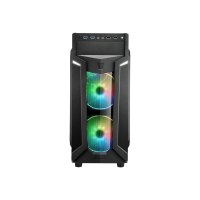 Sharkoon VG6-W RGB - Tower - ATX - Seitenteil mit Fenster (Acryl) - keine Spannungsversorgung - USB/Audio