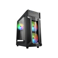 Sharkoon VG6-W RGB - Tower - ATX - Seitenteil mit Fenster (Acryl) - keine Spannungsversorgung - USB/Audio