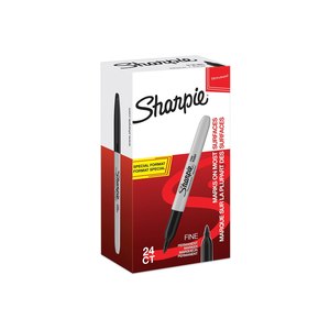 Sharpie Fine - 24 pc(s) - Black - Fine tip - Black - Gray...