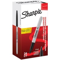 Sharpie Fine - 24 pc(s) - Black - Fine tip - Black - Gray - Round - Fine