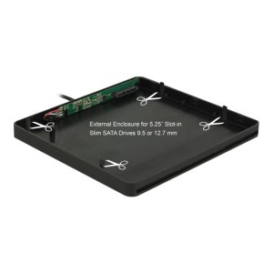 Delock 5.25" External Enclosure Slot-in Slim SATA...