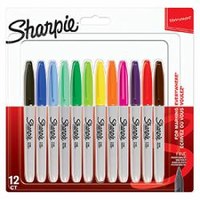 Sharpie 2065404 - Multicolour - Fine - 1 mm - Cardboard - Ceramic - Fabric - Foil - Leather - Metal - Paper - Plastic - Stone - Wood - 12 pc(s) - Blister