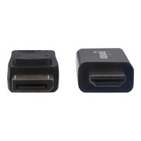 Manhattan DisplayPort 1.1 to HDMI Cable, 1080p@60Hz, 1m, Male to Male, DP With Latch, Black, Not Bi-Directional, Three Year Warranty, Polybag