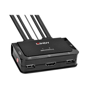 Lindy 2 Port HDMI 2.0, USB 2.0 & Audio Cable KVM Switch