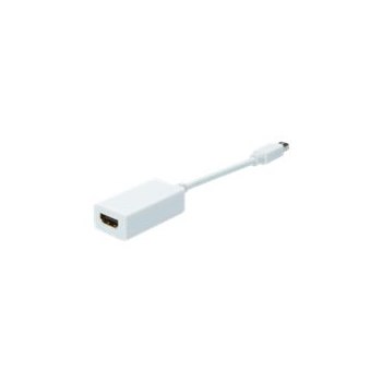 DIGITUS AK-340411-001-W - 0,15 m - Mini DisplayPort - HDMI - Nichel - Bianco - Maschio/Femmina