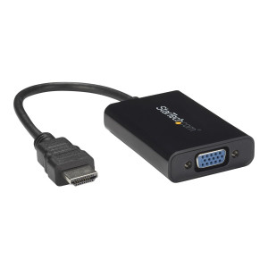 StarTech.com Adattatore convertitore video HDMI a VGA con Micro USB e audio per PC desktop/laptop/ultrabook - 1920x1200 - 1920 x 1080 Pixel - 720p,1080p - 60 Hz - Nero - Convertitore video attivo - CE - FCC - REACH