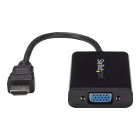 StarTech.com Adattatore convertitore video HDMI a VGA con Micro USB e audio per PC desktop/laptop/ultrabook - 1920x1200 - 1920 x 1080 Pixel - 720p,1080p - 60 Hz - Nero - Convertitore video attivo - CE - FCC - REACH