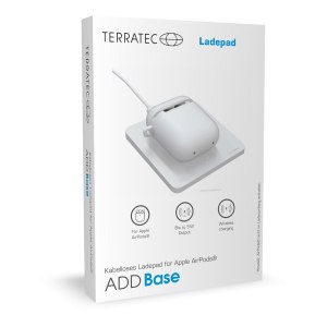 TerraTec ADD Base - Induktive Ladematte - 5 Watt - 1.5 A - für Apple AirPods (1. Generation, 2. Generation)